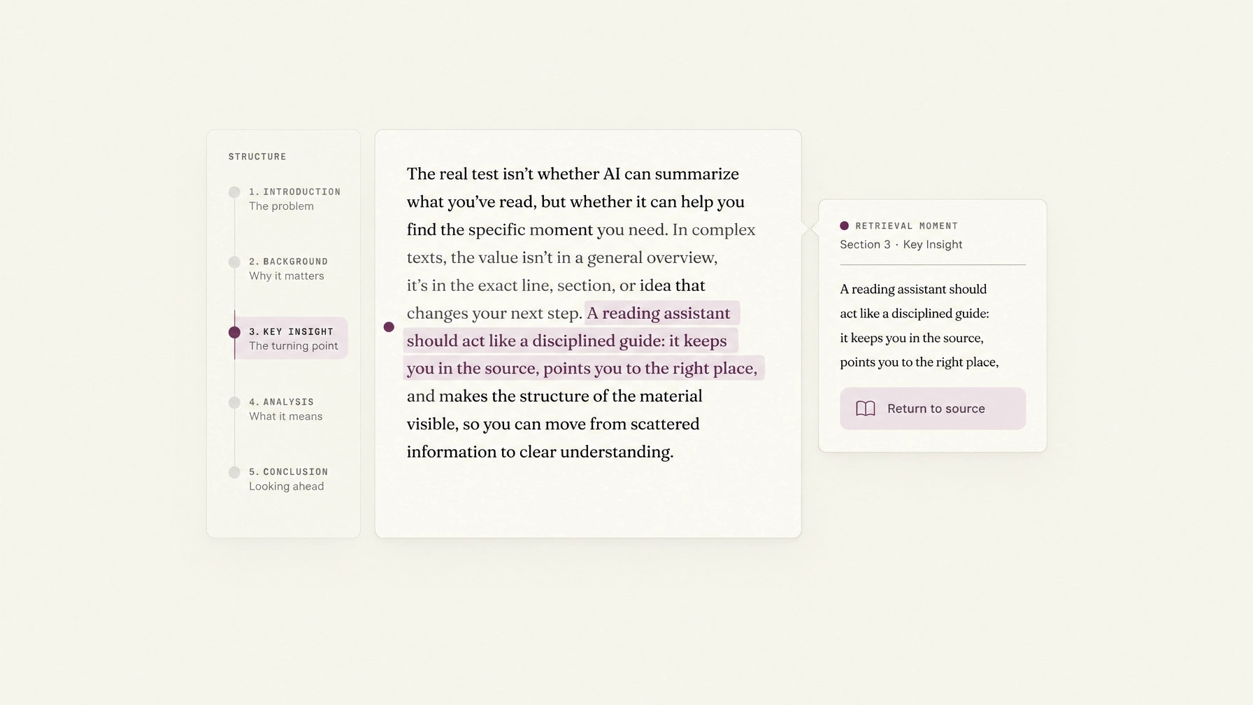 The AI Reading Assistant Test: Can You Find the Moment You Need?