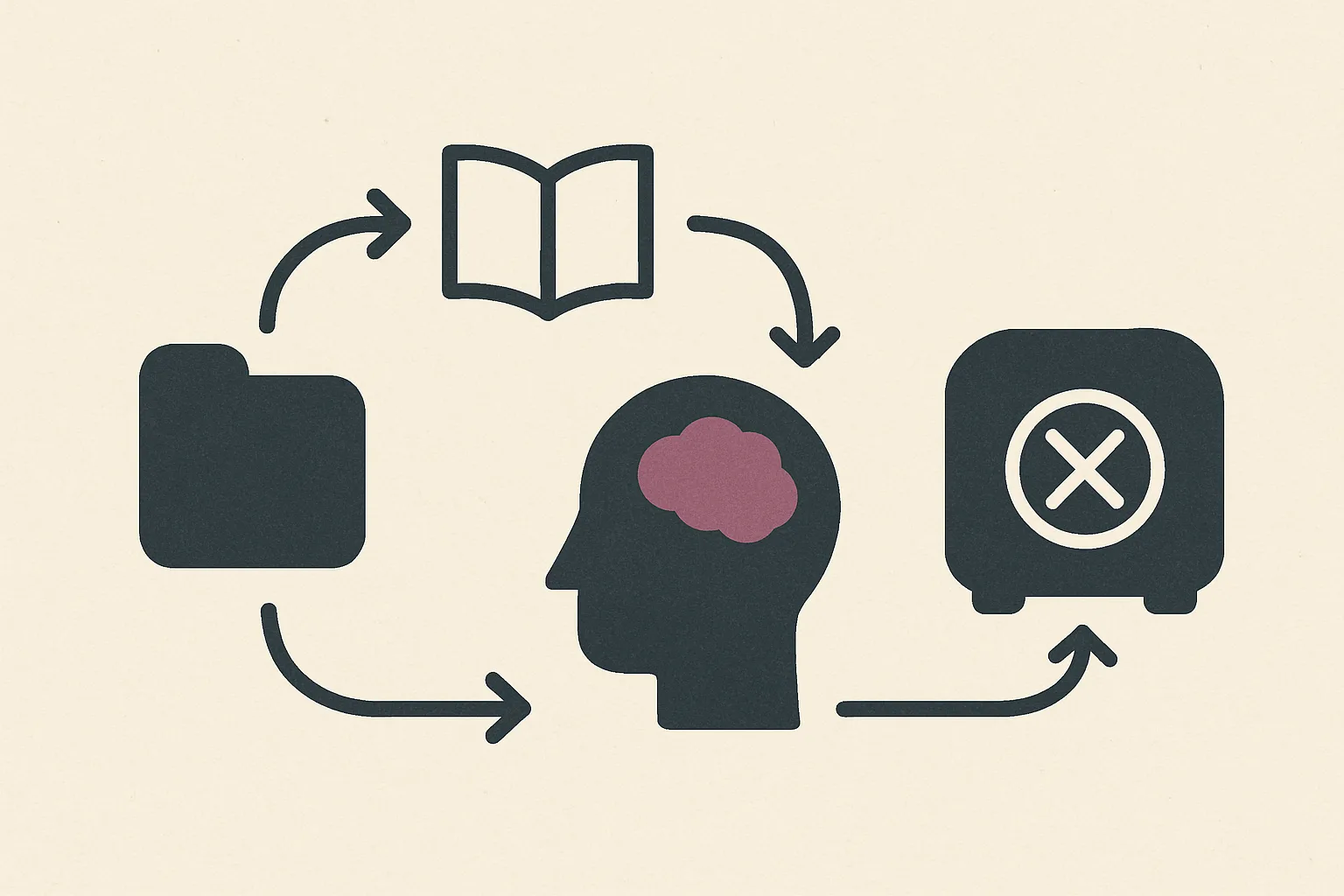 Editorial illustration for a section about 5. practical strategies to manage large vaults without folder clutter