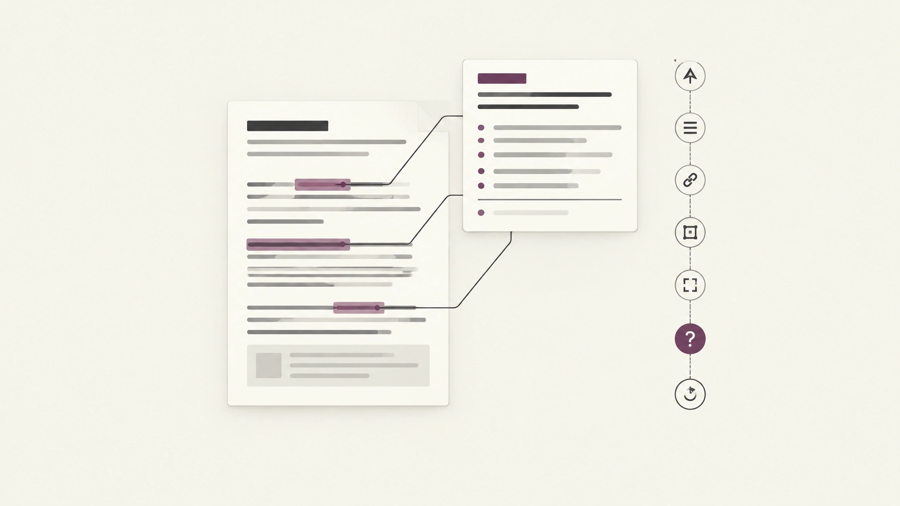Illustration of a large stack of documents compressed into a single highlighted page