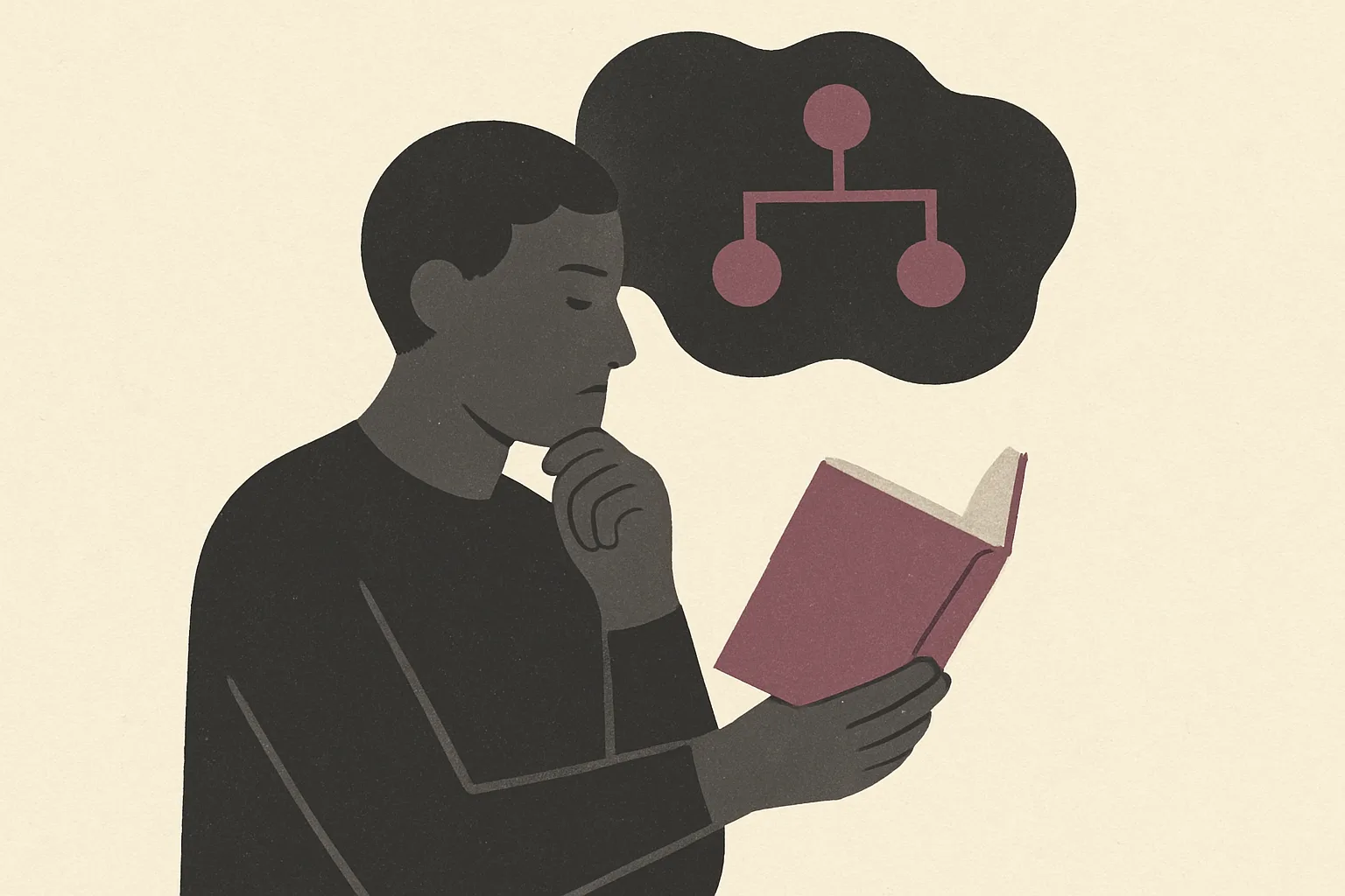 Editorial illustration for a section about 4. from backlog to personal theory: building coherent narratives