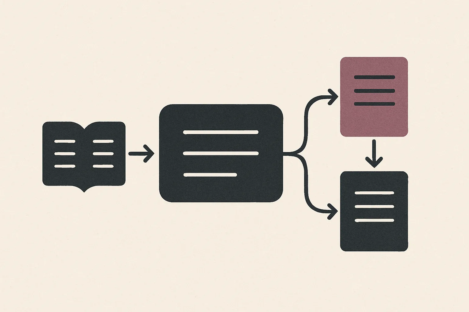 Editorial illustration for a section about templates for future repurposing across formats