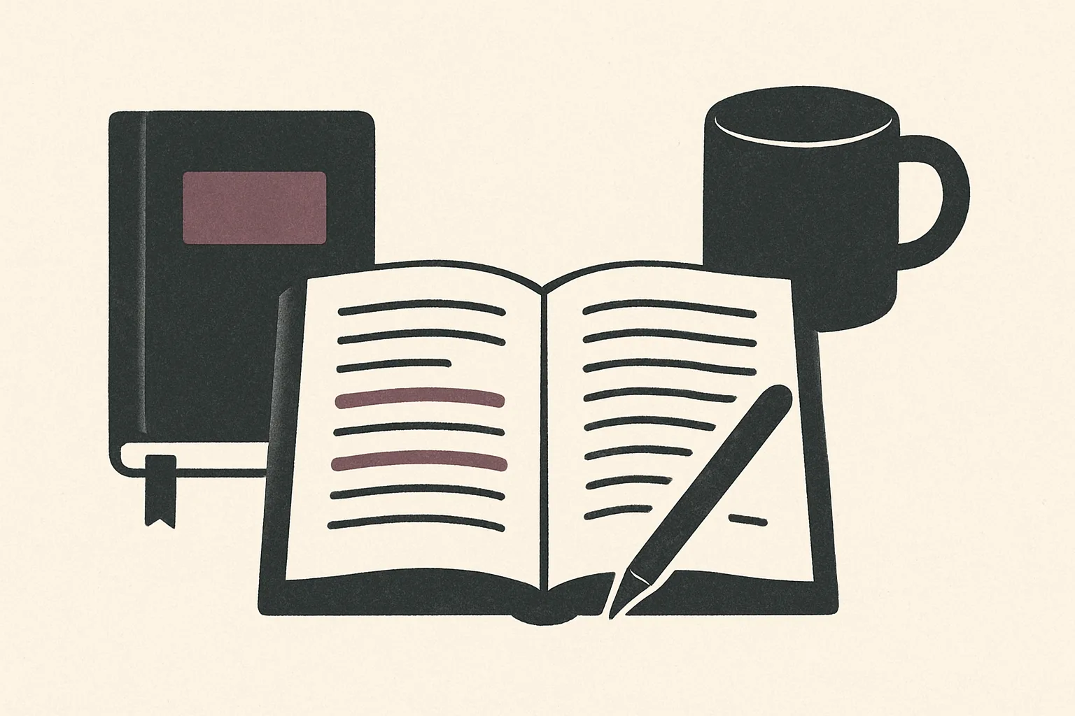 Editorial illustration for a section about preserve context through notes and highlights