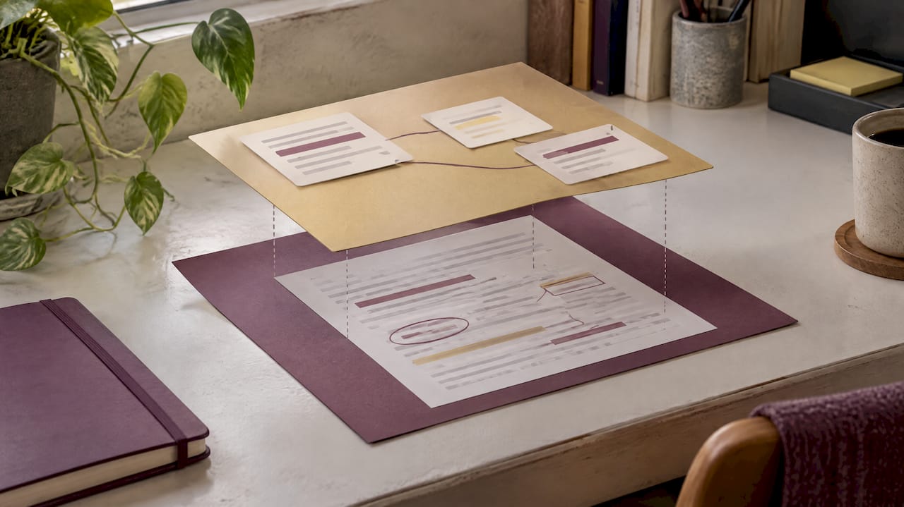 Illustration comparing markup and comprehension layers