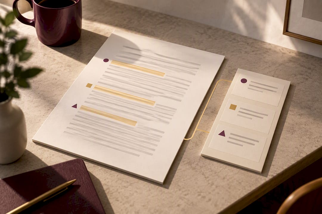Sparse annotations beside organized quotations